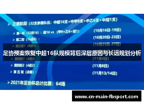 足协预案恢复中超16队规模背后深层原因与长远规划分析